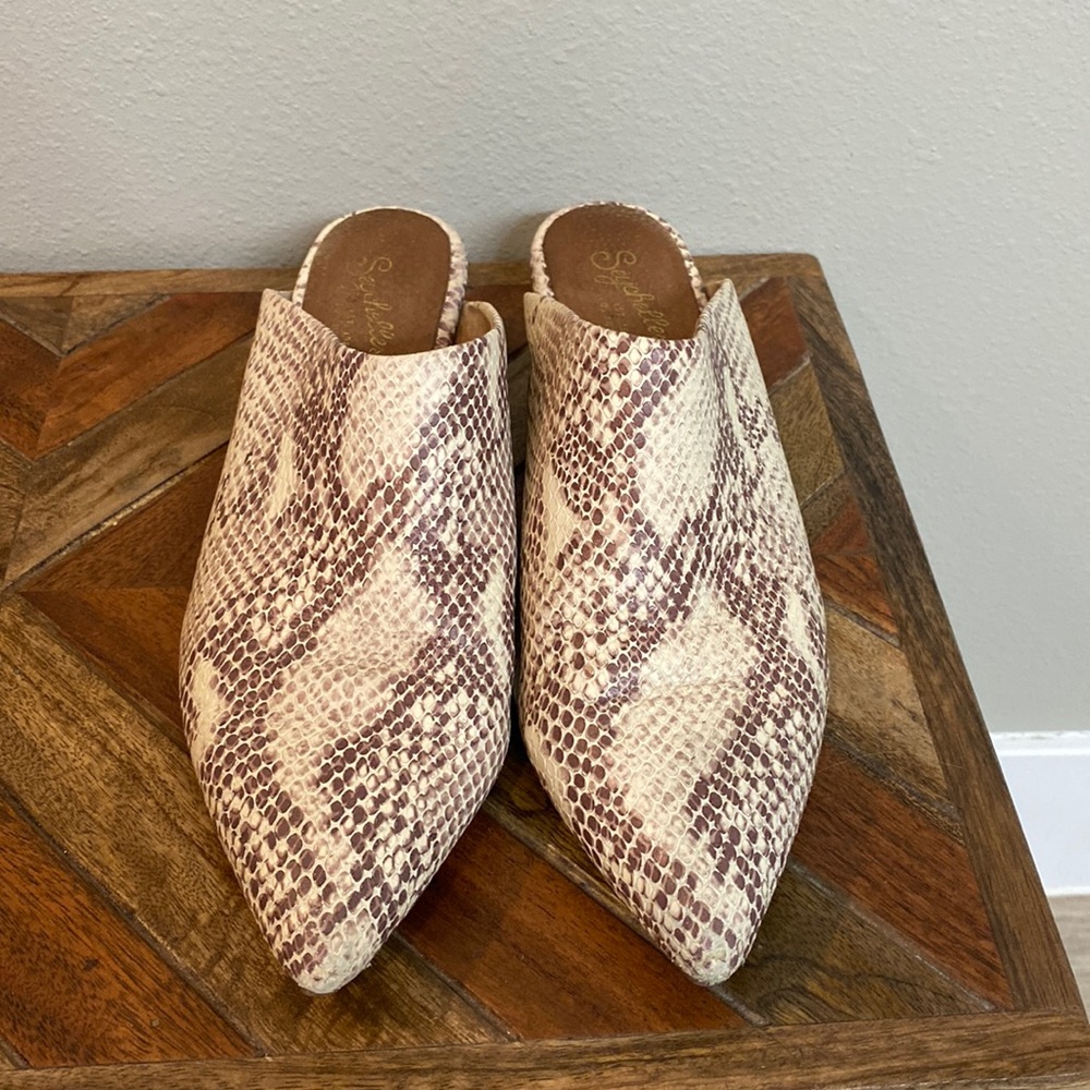 Seychelles Snakeskin Print Mule